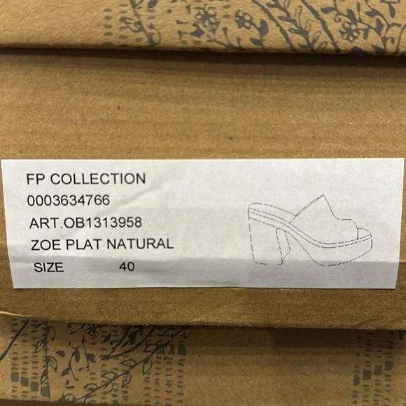 FREE PEOPLE 'Zoe' Platform Slide Sandal in Pink Size 9/40 - Picture 7 of 8